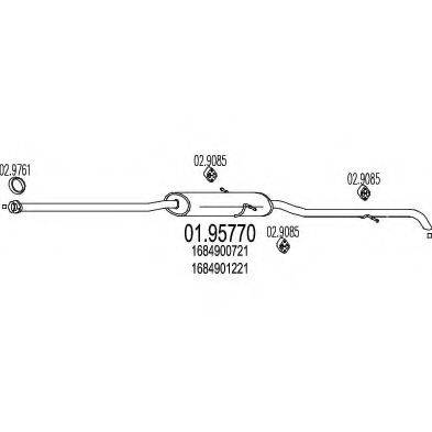 Глушитель выхлопных газов конечный MTS 01.95770 Глушитель выхлопных газов конечный MTS 01.95770