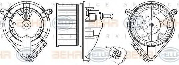 Вентилятор салона HELLA 8EW 351 304-021 Вентилятор салона HELLA 8EW 351 304-021