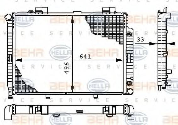 Радиатор, охлаждение двигателя HELLA 8MK 376 710-231 Радиатор, охлаждение двигателя HELLA 8MK 376 710-231