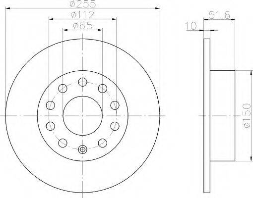 Тормозной диск HELLA 8DD 355 109-601