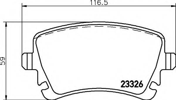 Комплект тормозных колодок, дисковый тормоз HELLA 8DB 355 011-531 Комплект тормозных колодок, дисковый тормоз HELLA 8DB 355 011-531