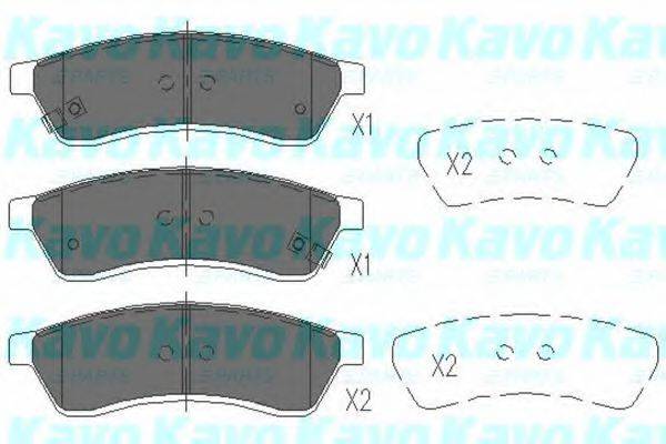 Комплект тормозных колодок, дисковый тормоз KAVO PARTS KBP-1012 Комплект тормозных колодок, дисковый тормоз KAVO PARTS KBP-1012
