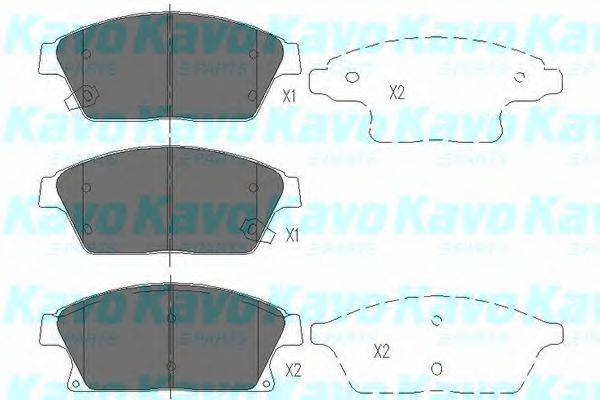 Комплект тормозных колодок, дисковый тормоз KAVO PARTS KBP-1014 Комплект тормозных колодок, дисковый тормоз KAVO PARTS KBP-1014
