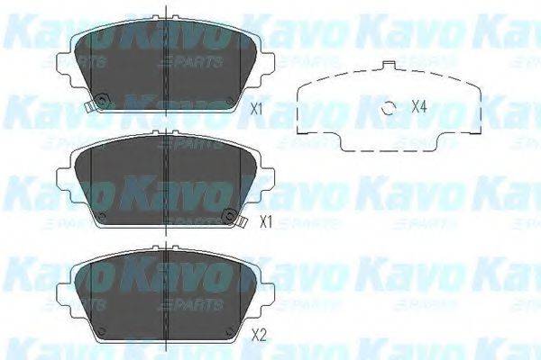 Комплект тормозных колодок, дисковый тормоз KAVO PARTS KBP-2012 Комплект тормозных колодок, дисковый тормоз KAVO PARTS KBP-2012