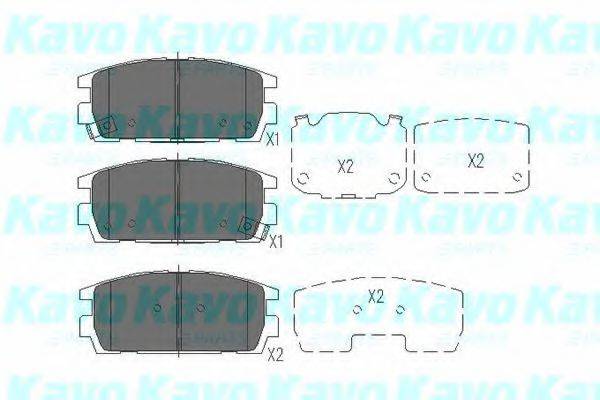 Комплект тормозных колодок, дисковый тормоз KAVO PARTS KBP-3017 Комплект тормозных колодок, дисковый тормоз KAVO PARTS KBP-3017