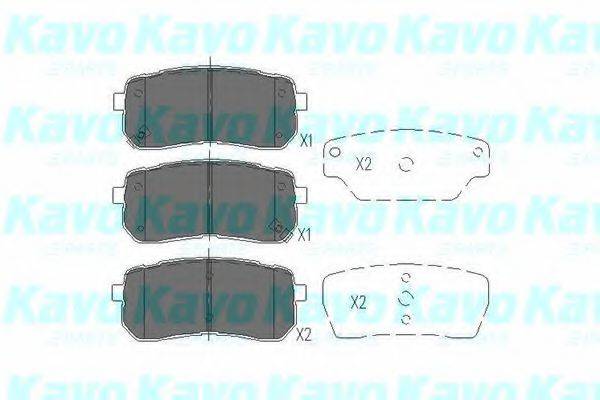 Комплект тормозных колодок, дисковый тормоз KAVO PARTS KBP-3026 Комплект тормозных колодок, дисковый тормоз KAVO PARTS KBP-3026