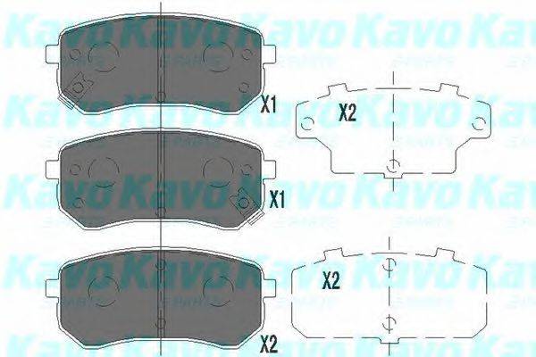 Комплект тормозных колодок, дисковый тормоз KAVO PARTS KBP-4005 Комплект тормозных колодок, дисковый тормоз KAVO PARTS KBP-4005