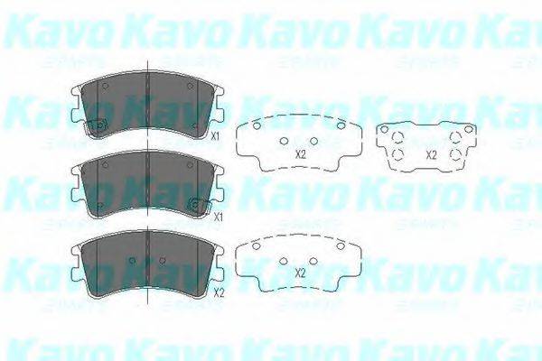 Комплект тормозных колодок, дисковый тормоз KAVO PARTS KBP-4512 Комплект тормозных колодок, дисковый тормоз KAVO PARTS KBP-4512