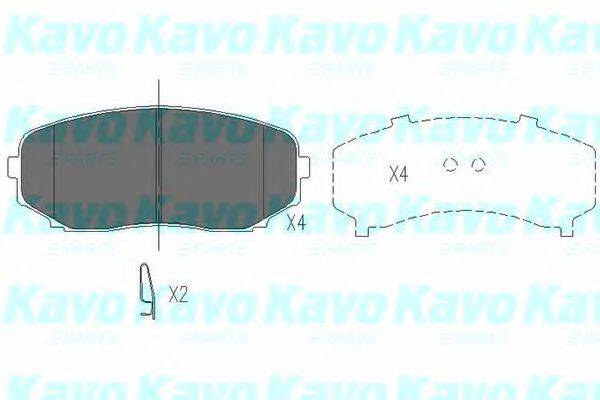 Комплект тормозных колодок, дисковый тормоз KAVO PARTS KBP-4558 Комплект тормозных колодок, дисковый тормоз KAVO PARTS KBP-4558