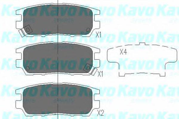 Комплект тормозных колодок, дисковый тормоз KAVO PARTS KBP-5504 Комплект тормозных колодок, дисковый тормоз KAVO PARTS KBP-5504