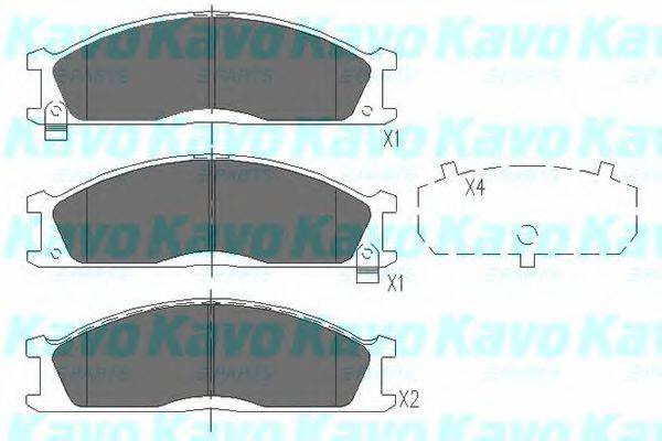 Комплект тормозных колодок, дисковый тормоз KAVO PARTS KBP-6503