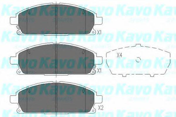 Комплект тормозных колодок, дисковый тормоз KAVO PARTS KBP-6515 Комплект тормозных колодок, дисковый тормоз KAVO PARTS KBP-6515