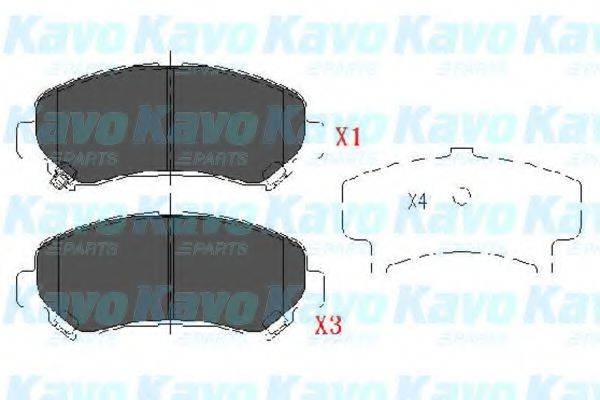 Комплект тормозных колодок, дисковый тормоз KAVO PARTS KBP-6519 Комплект тормозных колодок, дисковый тормоз KAVO PARTS KBP-6519