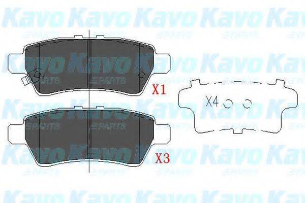 Комплект тормозных колодок, дисковый тормоз KAVO PARTS KBP-6575