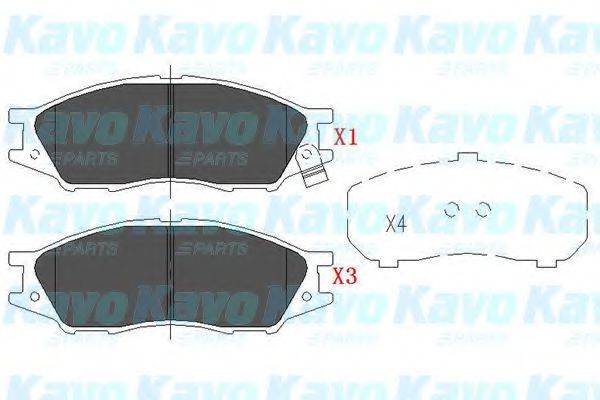Комплект тормозных колодок, дисковый тормоз KAVO PARTS KBP-6577 Комплект тормозных колодок, дисковый тормоз KAVO PARTS KBP-6577