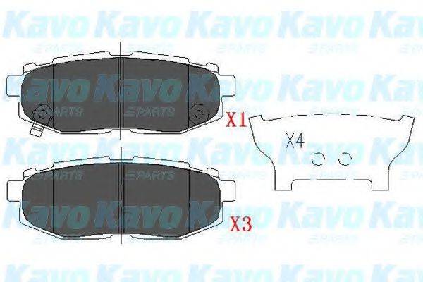 Комплект тормозных колодок, дисковый тормоз KAVO PARTS KBP-8022 Комплект тормозных колодок, дисковый тормоз KAVO PARTS KBP-8022