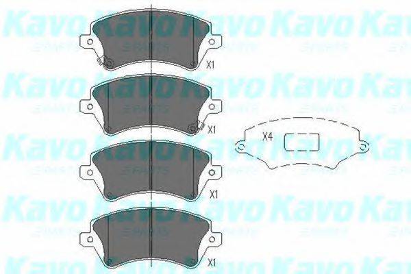 Комплект тормозных колодок, дисковый тормоз KAVO PARTS KBP-9012 Комплект тормозных колодок, дисковый тормоз KAVO PARTS KBP-9012