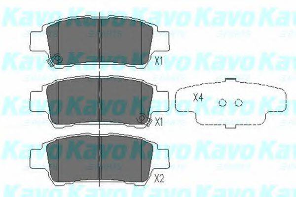 Комплект тормозных колодок, дисковый тормоз KAVO PARTS KBP-9014 Комплект тормозных колодок, дисковый тормоз KAVO PARTS KBP-9014