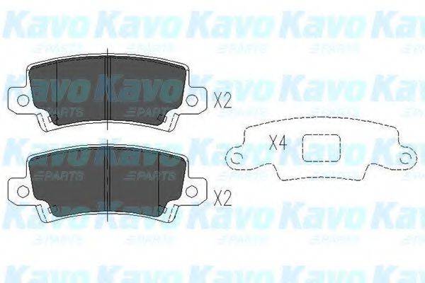 Комплект тормозных колодок, дисковый тормоз KAVO PARTS KBP-9016 Комплект тормозных колодок, дисковый тормоз KAVO PARTS KBP-9016