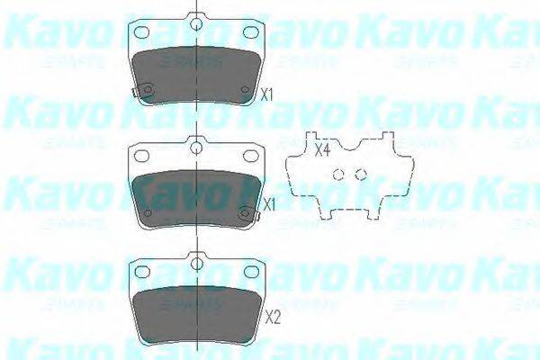 Комплект тормозных колодок, дисковый тормоз KAVO PARTS KBP-9068 Комплект тормозных колодок, дисковый тормоз KAVO PARTS KBP-9068