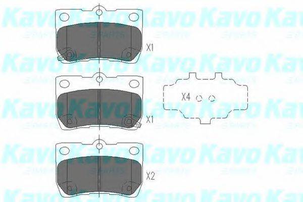 Комплект тормозных колодок, дисковый тормоз KAVO PARTS KBP-9083