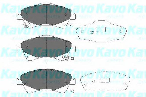 Комплект тормозных колодок, дисковый тормоз KAVO PARTS KBP-9103