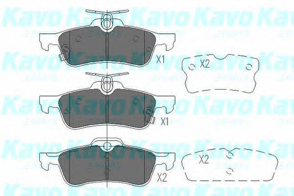 Комплект тормозных колодок, дисковый тормоз KAVO PARTS KBP-9106