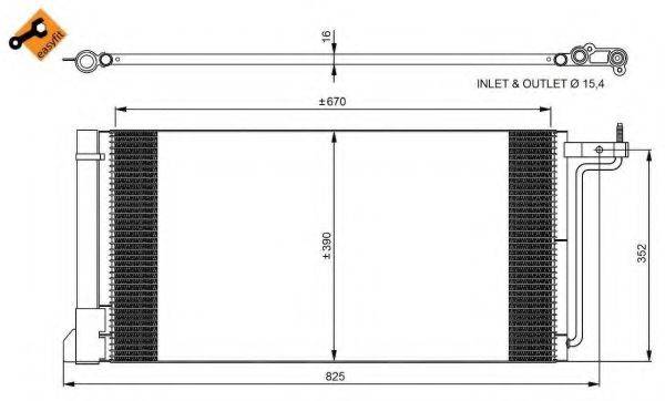 Конденсатор, кондиционер NRF 350051 Конденсатор, кондиционер NRF 350051