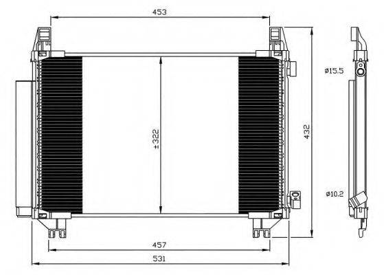 Конденсатор, кондиционер NRF 350062 Конденсатор, кондиционер NRF 350062