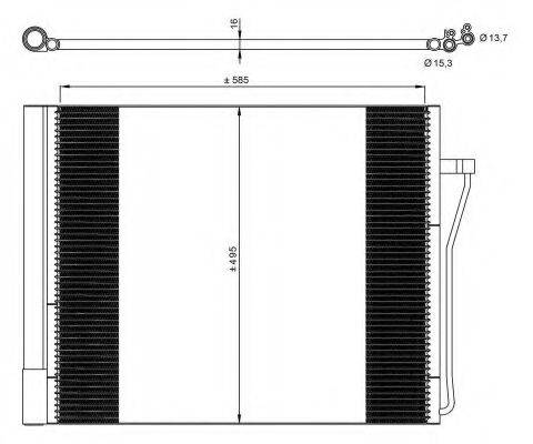 Конденсатор, кондиционер NRF 350077 Конденсатор, кондиционер NRF 350077