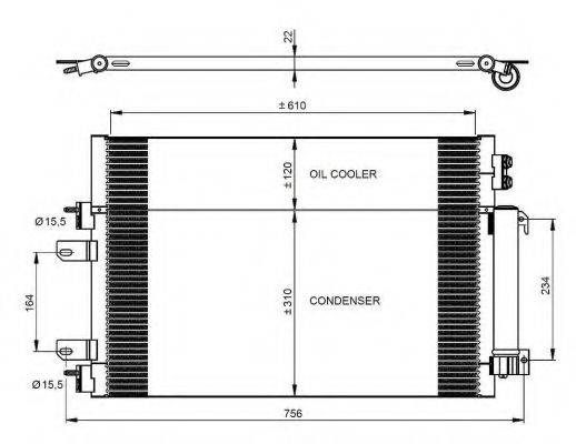 Конденсатор, кондиционер NRF 350086 Конденсатор, кондиционер NRF 350086