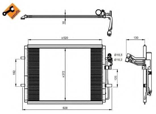 Конденсатор, кондиционер NRF 350207 Конденсатор, кондиционер NRF 350207