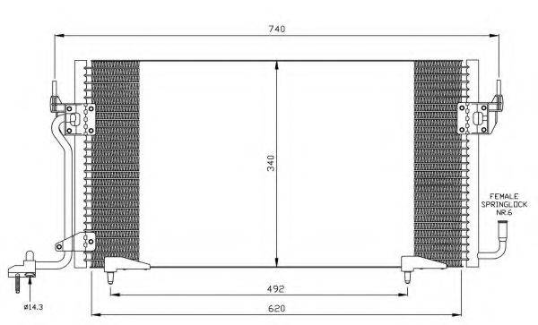 Конденсатор, кондиционер NRF 35439 Конденсатор, кондиционер NRF 35439
