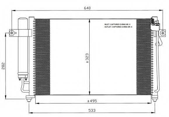 Конденсатор, кондиционер NRF 35476 Конденсатор, кондиционер NRF 35476