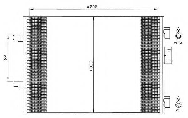 Конденсатор, кондиционер NRF 35544 Конденсатор, кондиционер NRF 35544