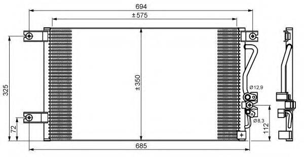 Конденсатор, кондиционер NRF 35756 Конденсатор, кондиционер NRF 35756