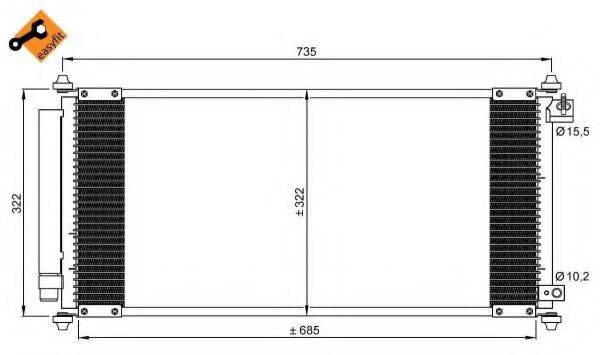 Конденсатор, кондиционер NRF 35791 Конденсатор, кондиционер NRF 35791
