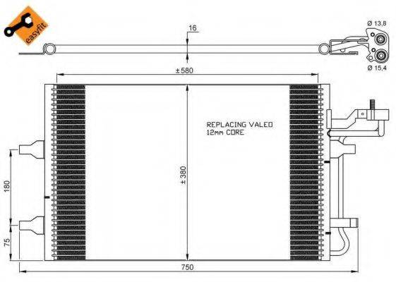 Конденсатор, кондиционер NRF 35842 Конденсатор, кондиционер NRF 35842