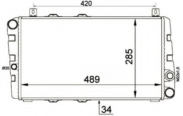 Радиатор, охлаждение двигателя NRF 58250