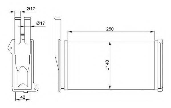 Теплообменник, отопление салона NRF 58638