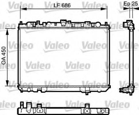 Радиатор, охлаждение двигателя VALEO 735081 Радиатор, охлаждение двигателя VALEO 735081
