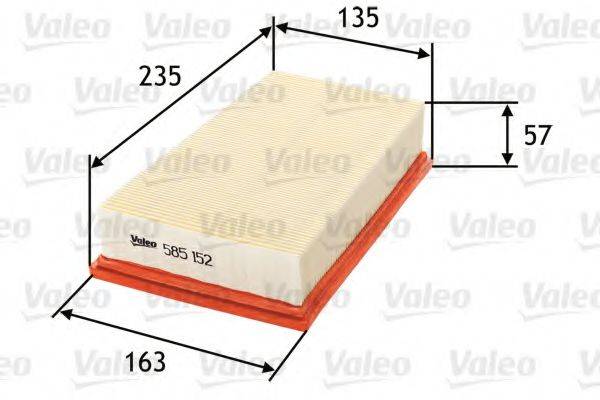 Воздушный фильтр VALEO 585152 Воздушный фильтр VALEO 585152