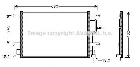 Конденсатор, кондиционер AVA QUALITY COOLING AI5199 Конденсатор, кондиционер AVA QUALITY COOLING AI5199