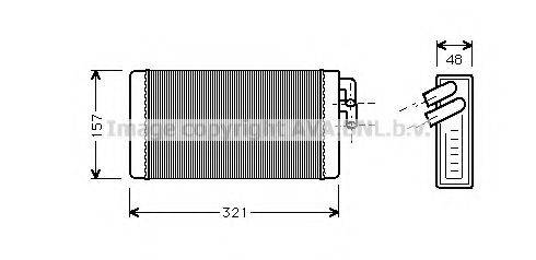 Теплообменник, отопление салона AVA QUALITY COOLING AI6052 Теплообменник, отопление салона AVA QUALITY COOLING AI6052
