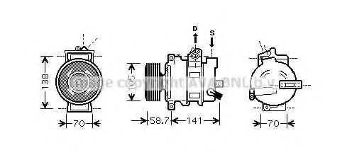 Компрессор, кондиционер AVA QUALITY COOLING AIAK279