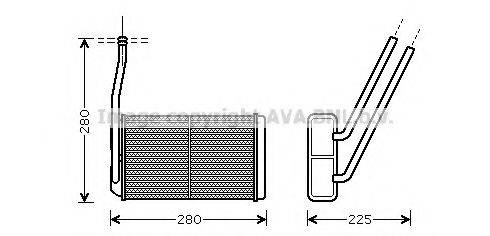 Теплообменник, отопление салона AVA QUALITY COOLING AU6177 Теплообменник, отопление салона AVA QUALITY COOLING AU6177