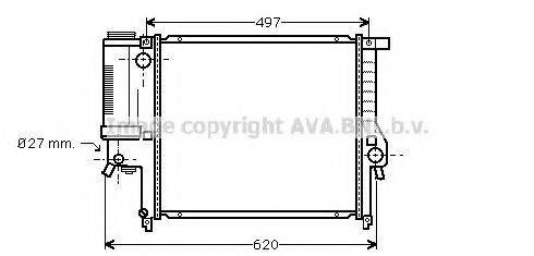 Радиатор, охлаждение двигателя AVA QUALITY COOLING BW2139 Радиатор, охлаждение двигателя AVA QUALITY COOLING BW2139