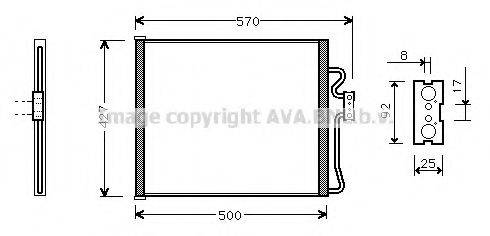 Конденсатор, кондиционер AVA QUALITY COOLING BW5192 Конденсатор, кондиционер AVA QUALITY COOLING BW5192