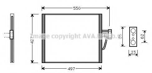 Конденсатор, кондиционер AVA QUALITY COOLING BW5213 Конденсатор, кондиционер AVA QUALITY COOLING BW5213