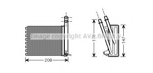Теплообменник, отопление салона AVA QUALITY COOLING CN6243 Теплообменник, отопление салона AVA QUALITY COOLING CN6243